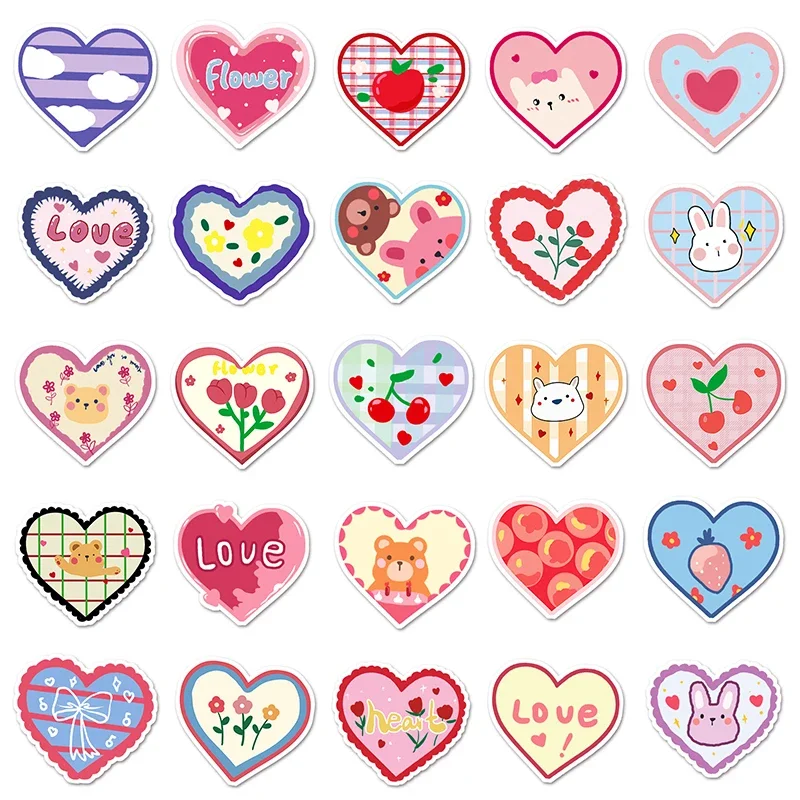 Girl Love Sticker 50pcsDIY Decorative Phone Case Guitar Tablet Sticker