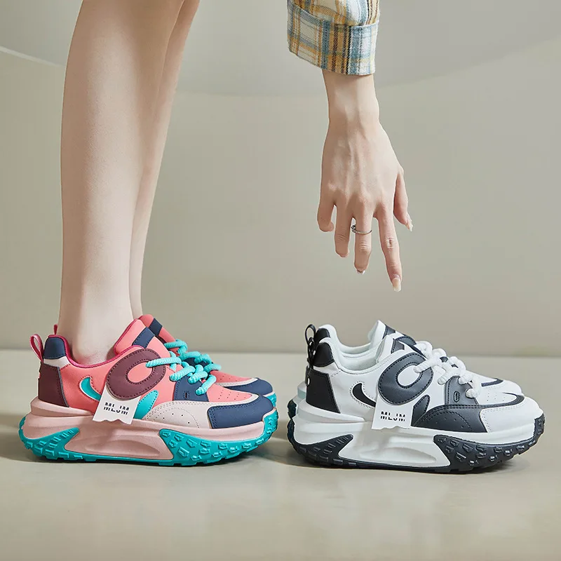 

Women Vulcanized Shoes Thick Soled Shoe Casual Sports Shoes Multifunctional Fashionable Colorful Designer Running Sports Shoe