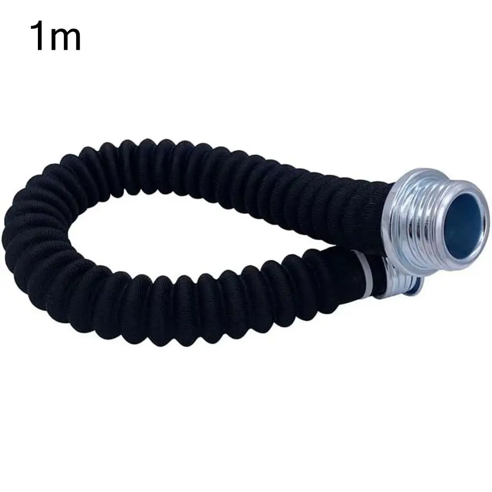 0.5m/1m Gas Mask Connection Pipe Black Accessories Respirator Airway Tube Bendable Filtering Canister Rubber Hose Universal