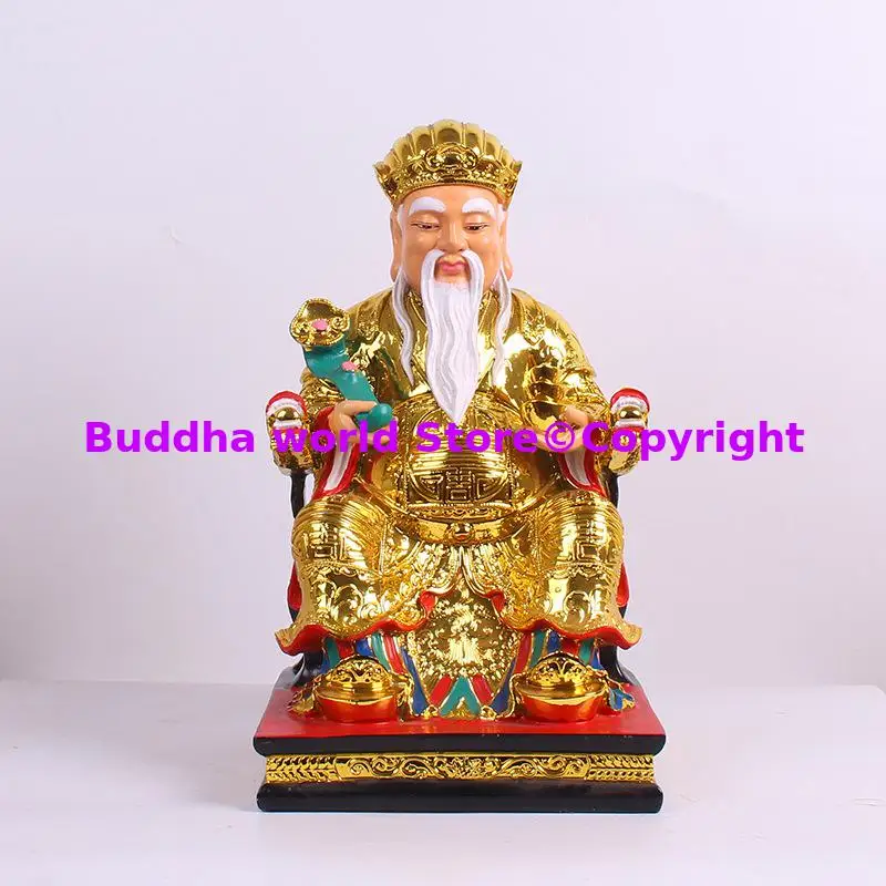 2025 LUCK God of Wealth A PAIR golden Land Forde God TU DI GONG TU DI PO CAI SHEN Southeast Asia Family Protector bring money