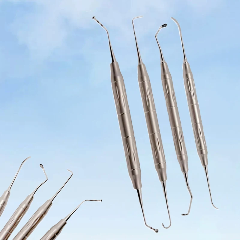 

4Pcs Dental Sinus Lift Kit Sinus Lift Instrument Set with Periosteum Elevator for Bone Graft & Dental Implant Surgery