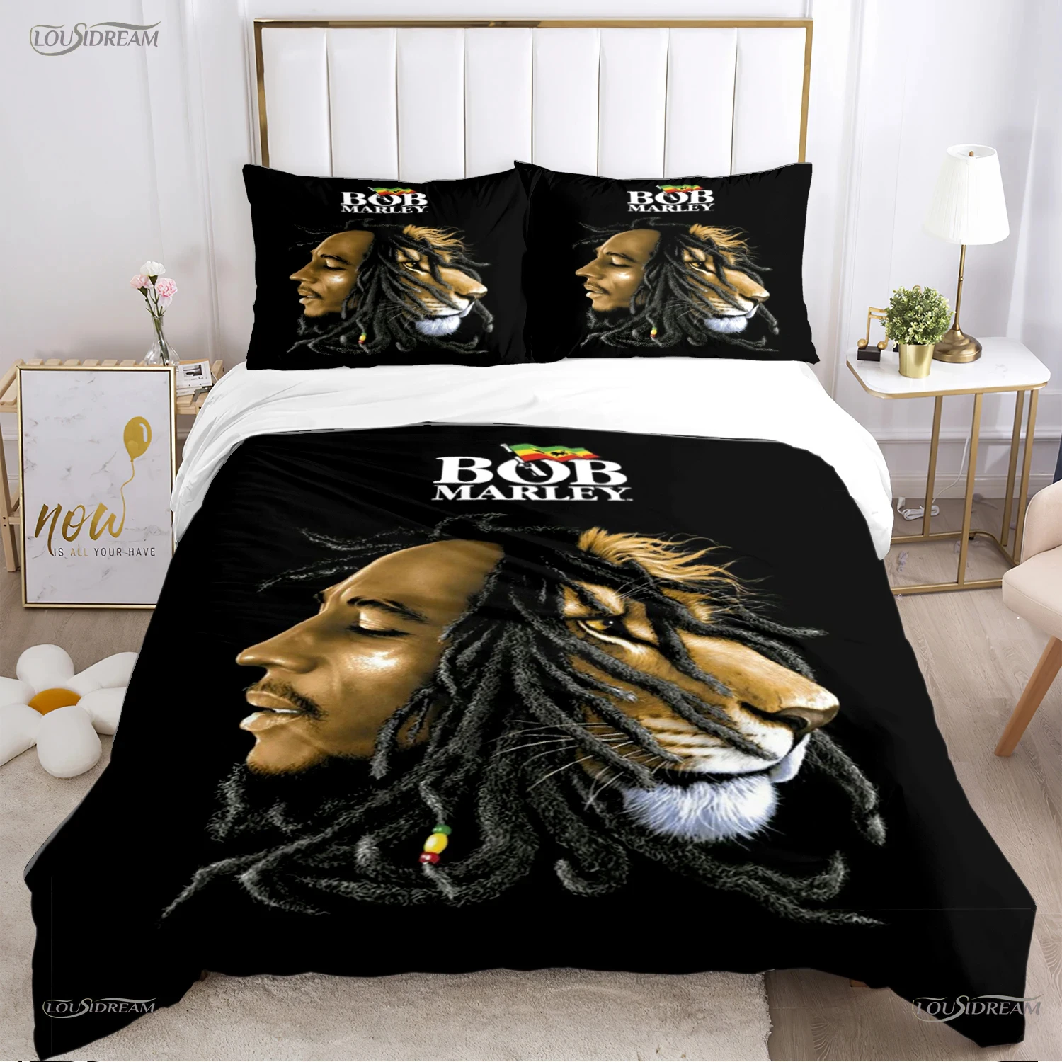 Bob Marley Music Duvet Cover Comforter Fear Bedding Sets Soft Quilt Cover And Pillowcases For Teens Boy Single/Double/Queen/King