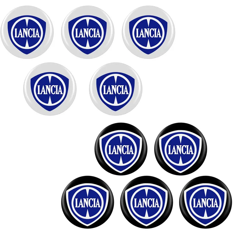 5Pcs 14mm Car Remote Key Sticker Car Styling For Lancia Logo Ypsilon Kappa Delta 3 Thesis Phedra Musa Voyager Auto Accessories