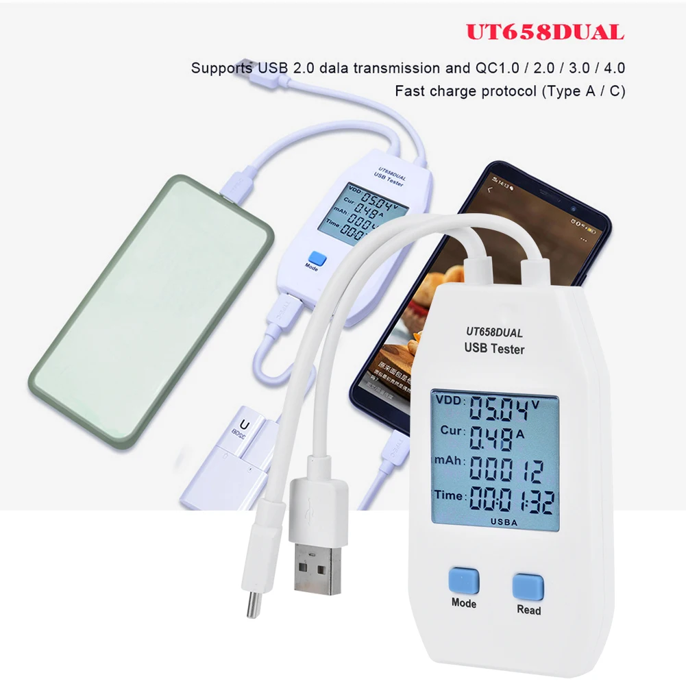 

Цифровой измеритель емкости с ЖК-дисплеем, USB-тестер, детектор, вольтметр, амперметр, цифровой измеритель мощности и емкости