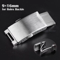9×16mm Solid Stainless Steel Buckle for Rolex Watch Clasp for Submariner for Oysterflex for Daytona Watchband Accessories Luxury