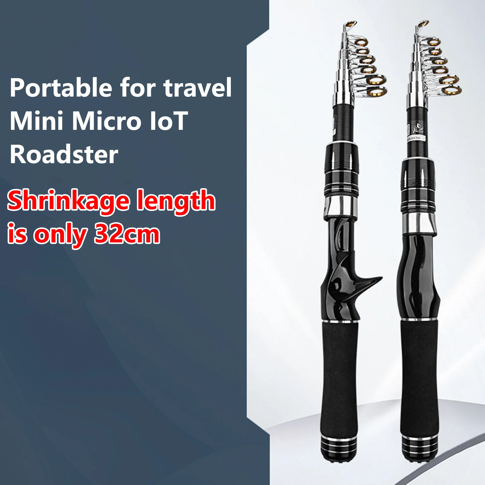 

Портативная телескопическая удочка 1.6/1.8/2.1м, мини-удочка для морской рыбалки, аксессуар для ловли морского окуня, судака, леща, тилапии