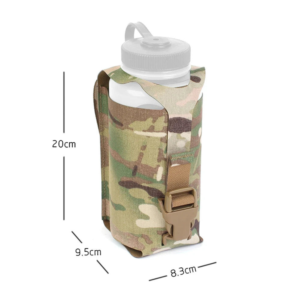 Tactical 32oz Water Bottle Pouch Lightweight Bottle Holder Carrier Molle Pouch Side Release Buckle Fastener Hunting Accessories