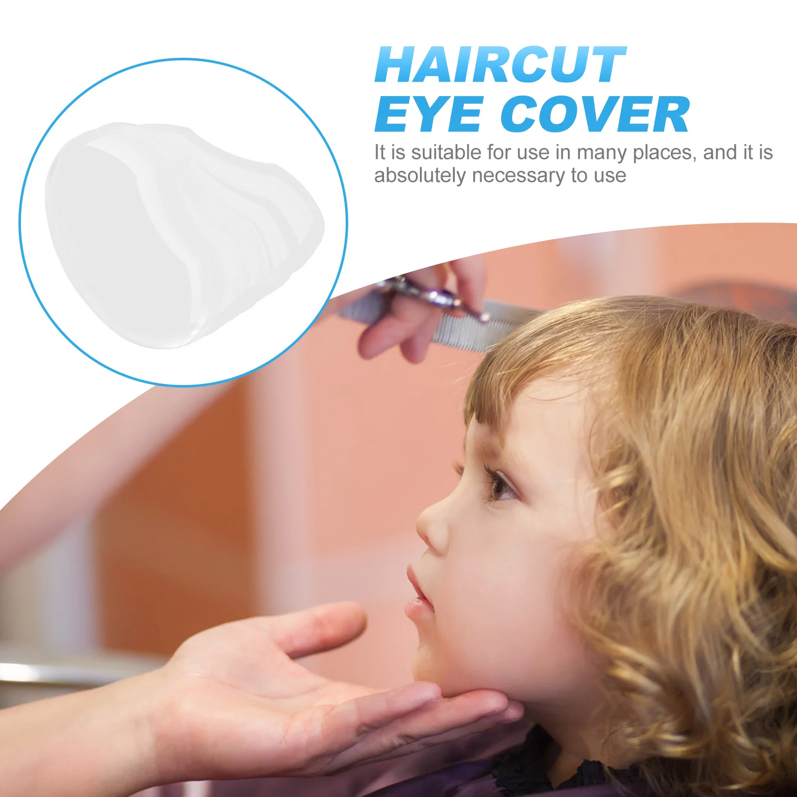 50Pcs Hair Salon Eye Guard Anti-Splash Facial Baffle Transparent Hairdressing Tool for Child Haircut Eye Cover Protection