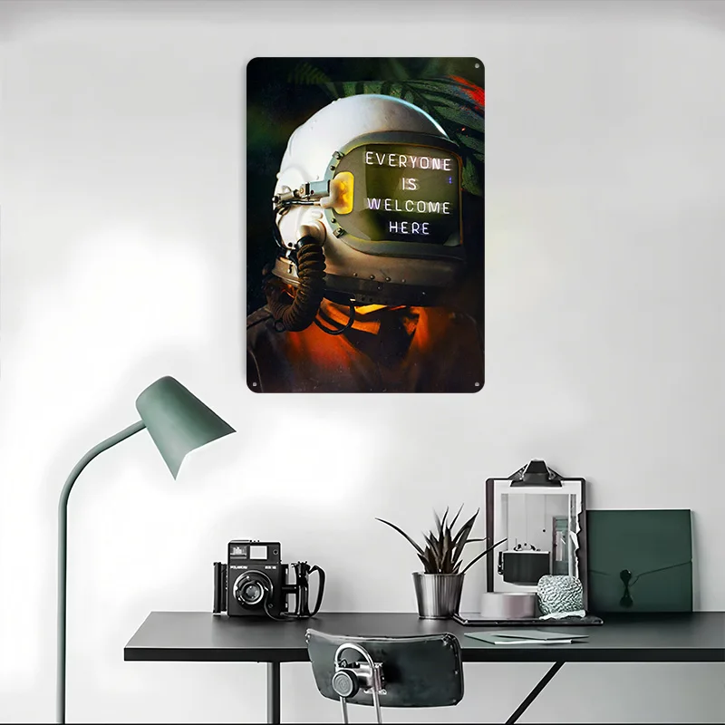 Message From the Stars Space Metal Poster Decoration Living Room Decorations Custom Aluminum Metal Signs for Wall Art Decoration