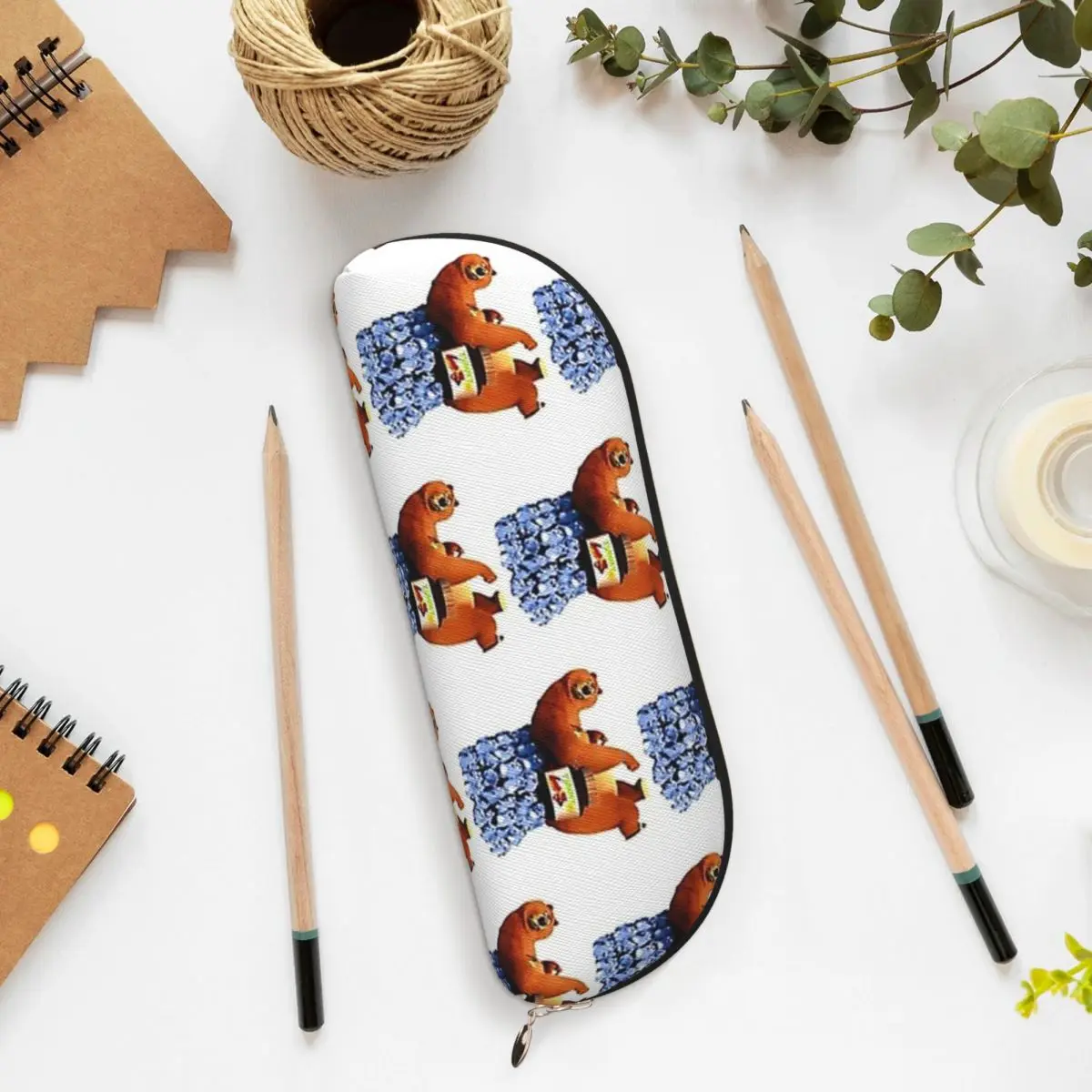 Grizzy And The Lemmings مقلمة قلم رصاص الحقيبة تخزين القرطاسية لوازم سعة كبيرة صندوق القلم حقيبة أقلام رصاص صبي فتاة المدرسة