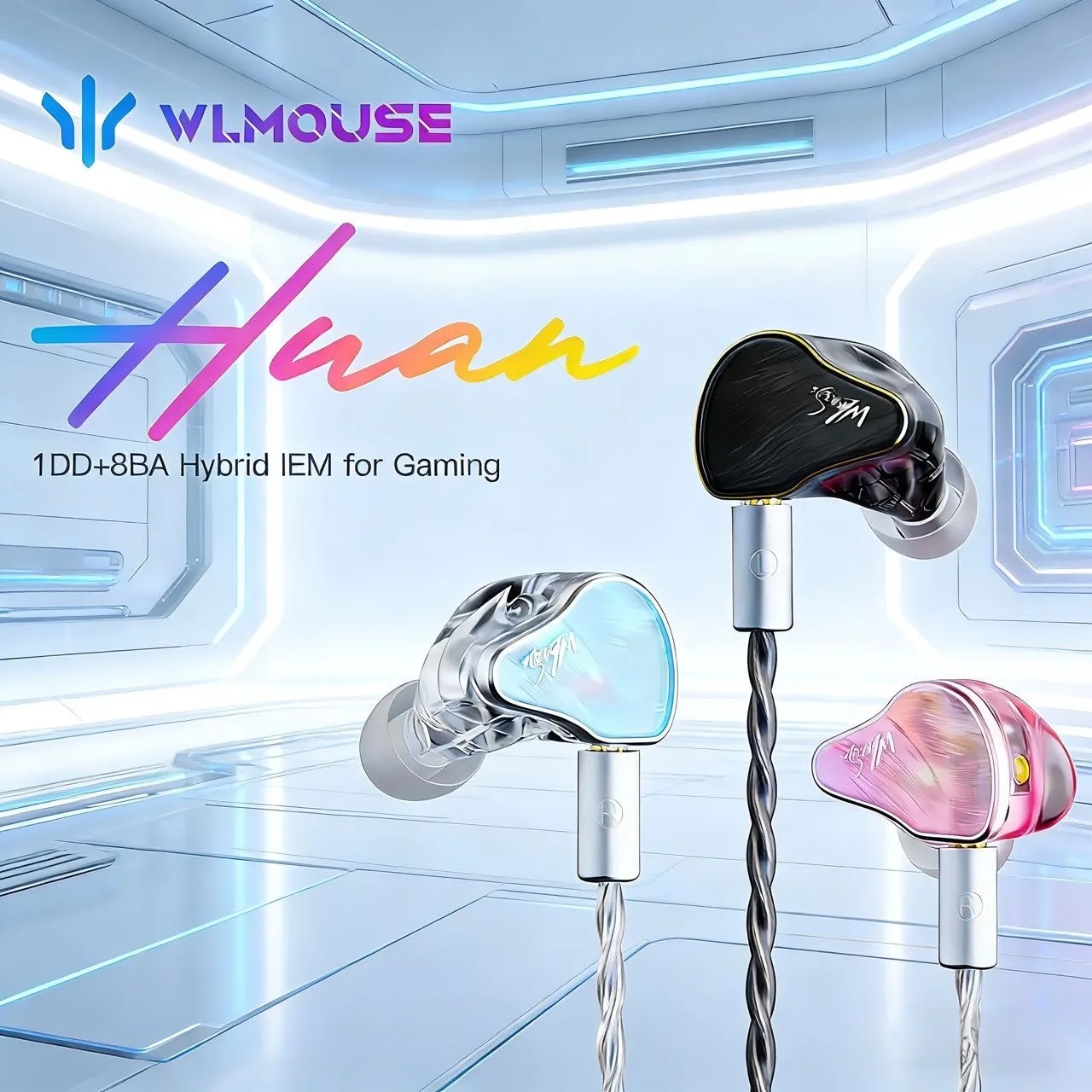 WLMOUSE HUAN IEM Earphone 1DD + 8BA Flagship Matrix with 3-Way