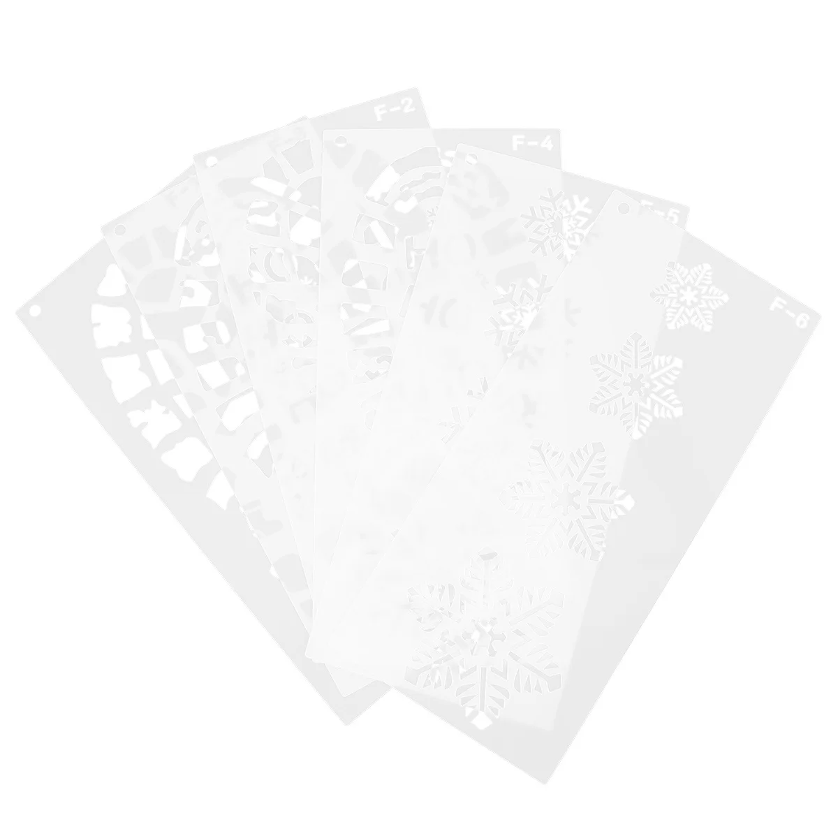 

10Pcs Christmas Footprint Stencil Set DIY Snowflake Hollow Drawing Templates Painting Stencils for Mural Graffiti Art