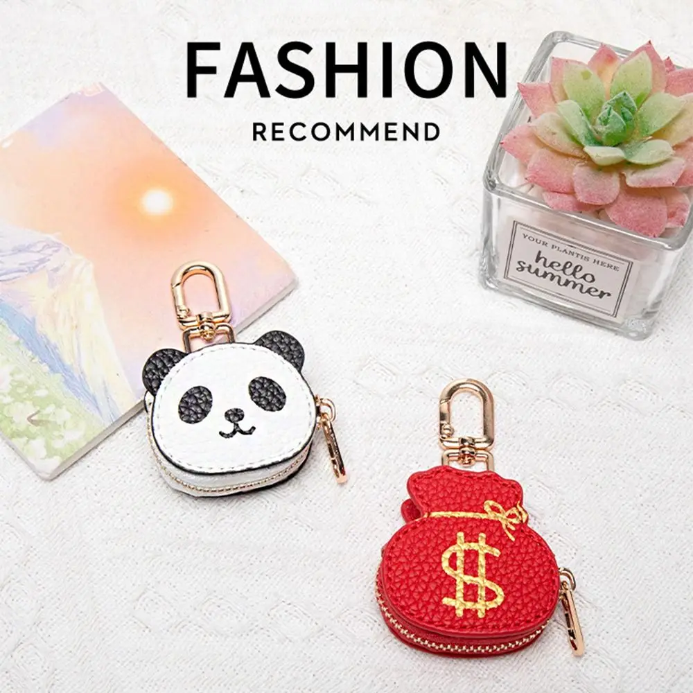 المحمولة لطيف الباندا المفاتيح عملة حقيبة سستة سماعة حقيبة محفظة محفظة حقيبة المال المفاتيح الإناث #1