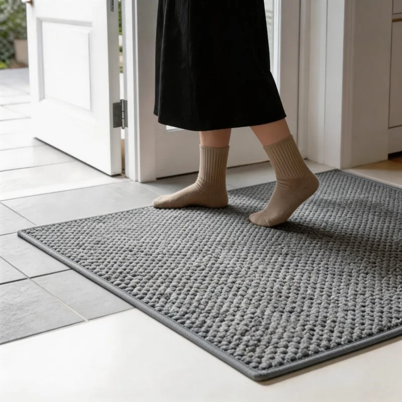 Bestseller Imitierter Sisal-Teppich Hochwertig Fleckenresistent Staubabweisend Pflegeleicht Unterlage für Schlafzimmer Wohnzimmer Garderobe Tür – Detail 6