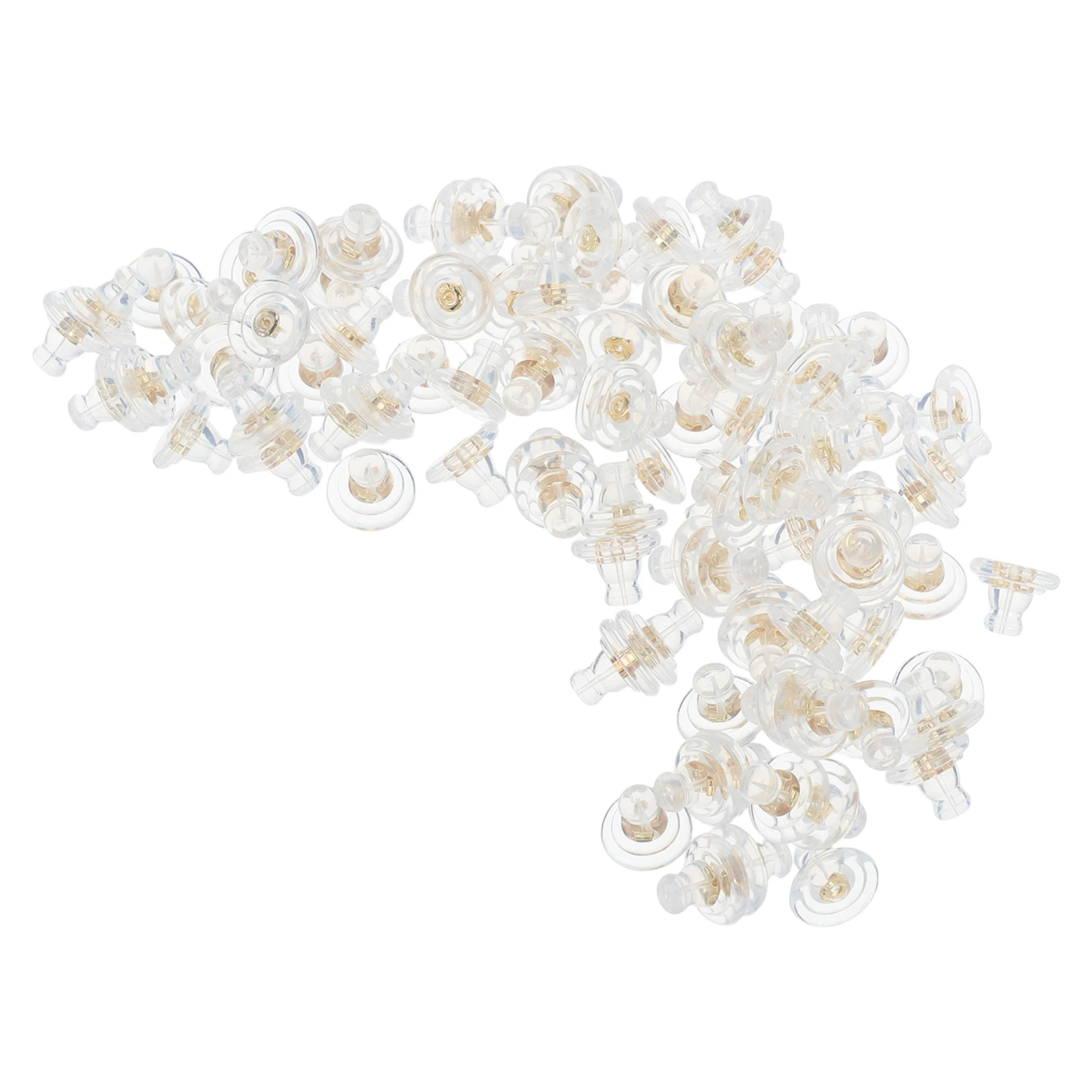 

100pcs Earring Backs Replacement Silicone Stabilizers For Earring Studs Lightweight Clear Ear Stoppers Support Daily Wear Soft