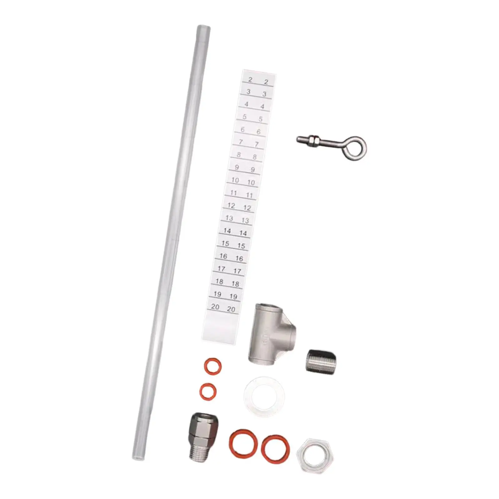 Homebrew Kettle Keg Accessories Water Gauge Stainless Steel PC Sight Tube Weldless Compact Kit for Accurate Liquid Measure