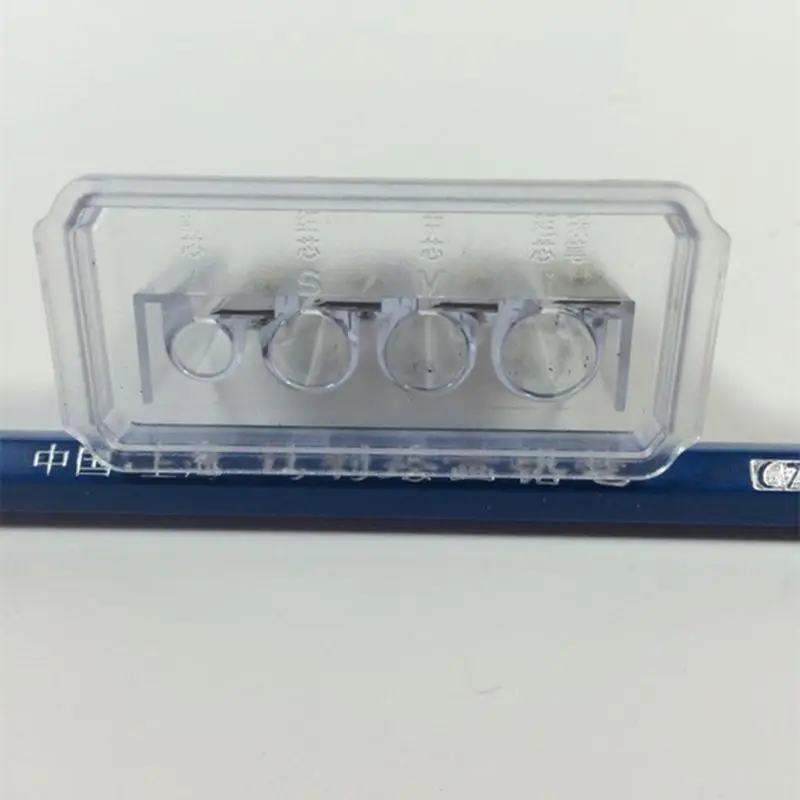 متعددة الوظائف 4 ثقوب الفحم مبراة طويلة الأساسية الرصاص رسم الفن رجل R9UA