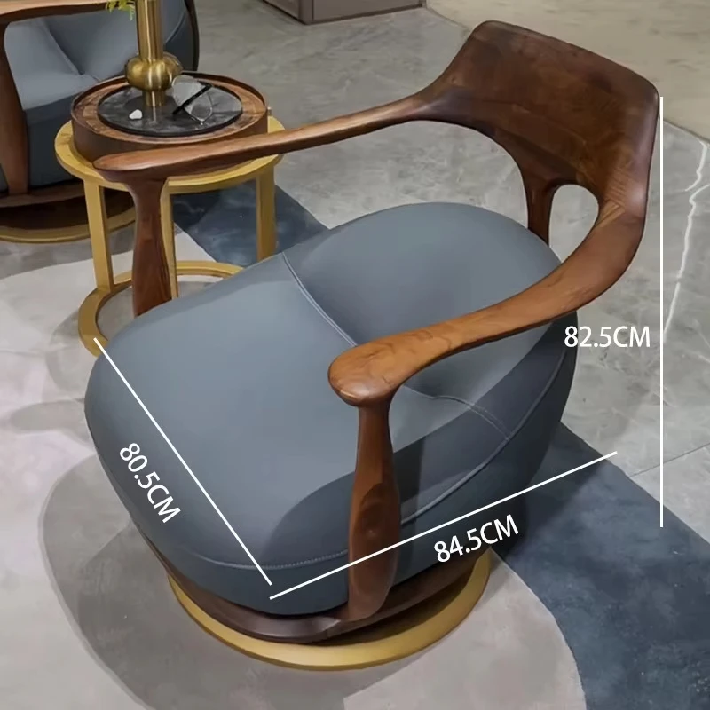 

2025 High End Villa Armchair Modern Design 360 - Degree Swivel Sofa Chair Living Room Accent Leisure Chair
