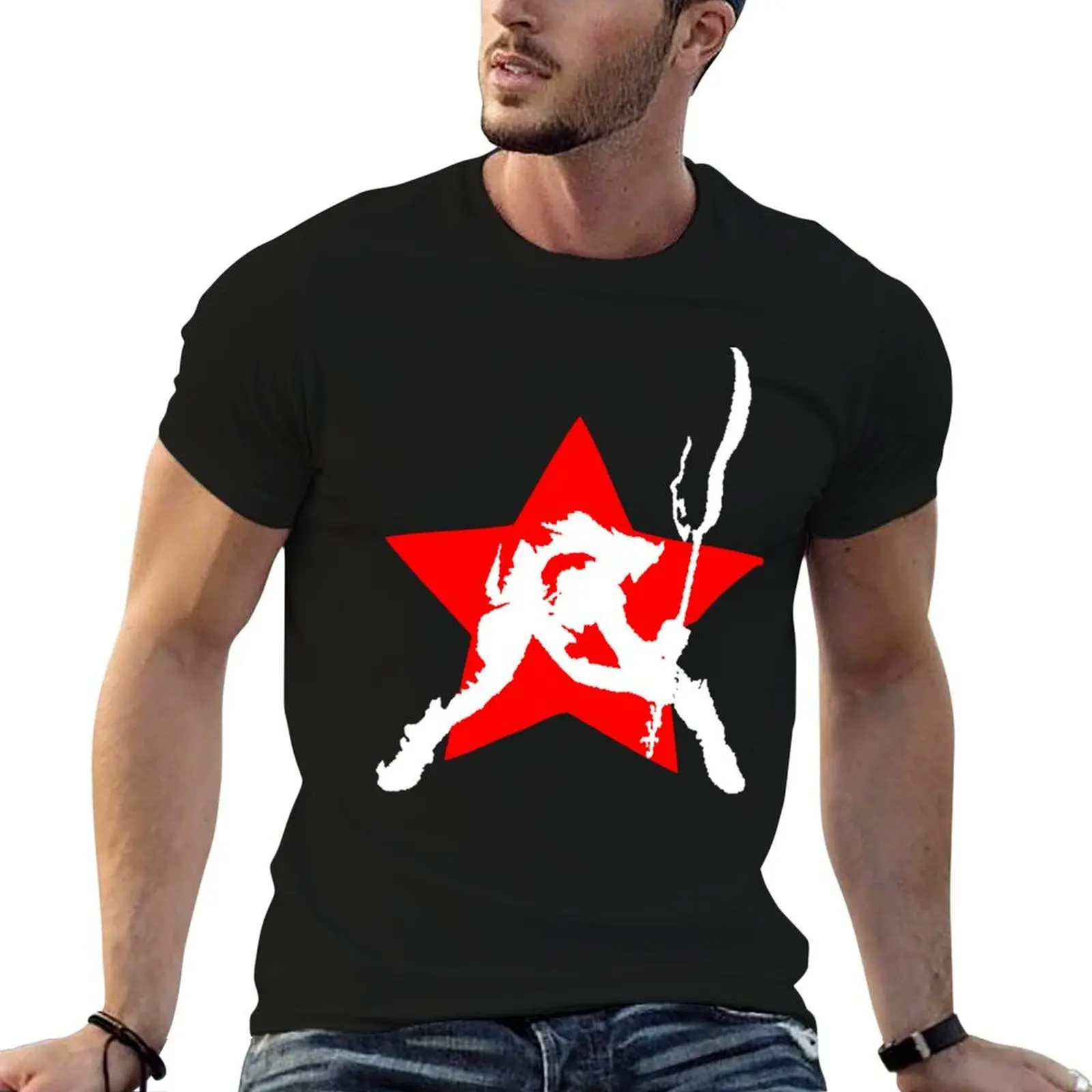 red star stage T-Shirt plus size tops anime mens designer t shirt