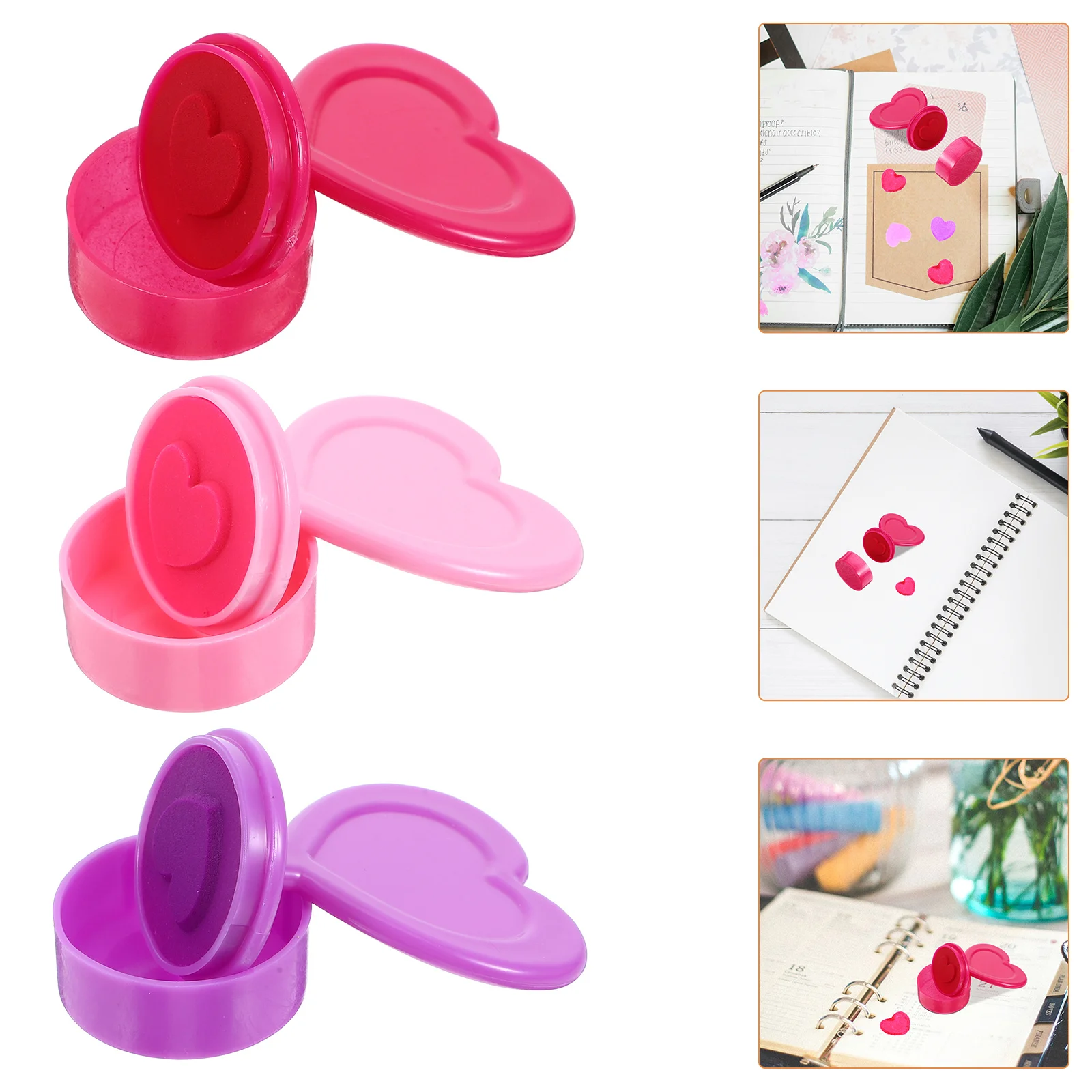 

12pcs Heart Theme Stamps For Kids Cute Plastic Stampers Set Diy Crafting Journaling Scrapbooking Decor Party Favors Rewards