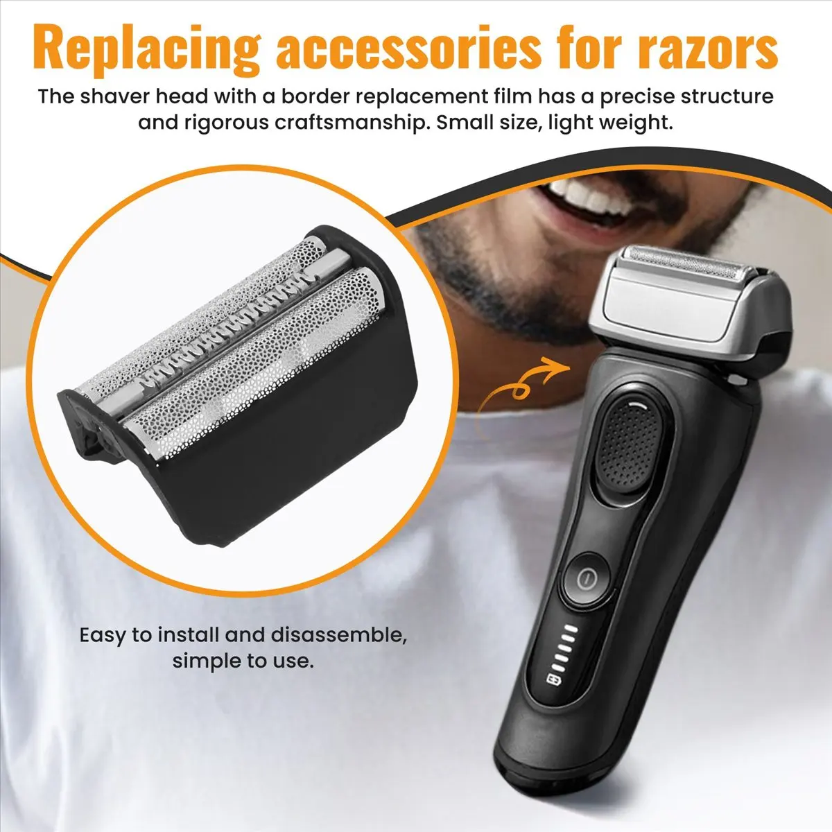 #29G Foil Screen + Frame for BRAUN Razor/Shaver Series 30B 310 330 340,shaver head,(plastic)