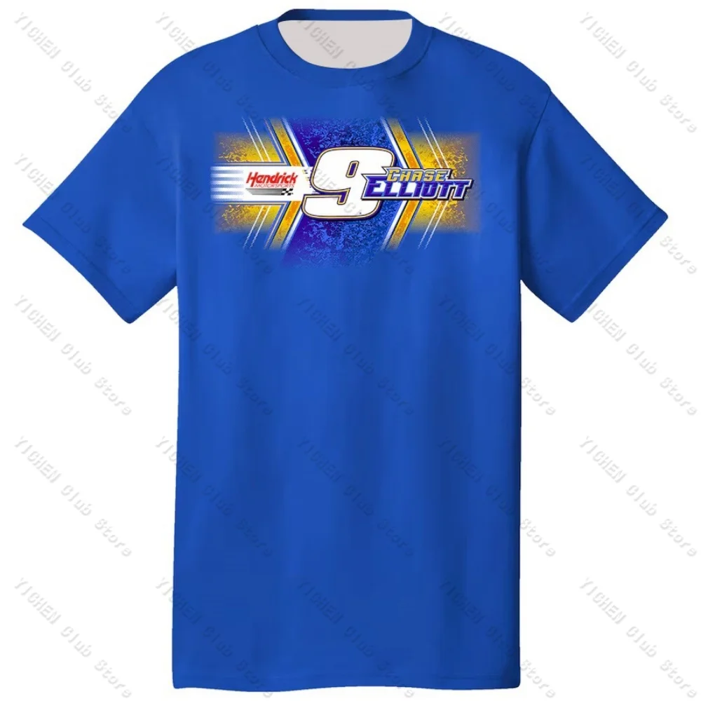 Motorcycle Chase Elliott Hendrick Motorsports Team Collection Royal NAPA Chevrolet ZL1 Street Casual Versatile Men's T-Shirt