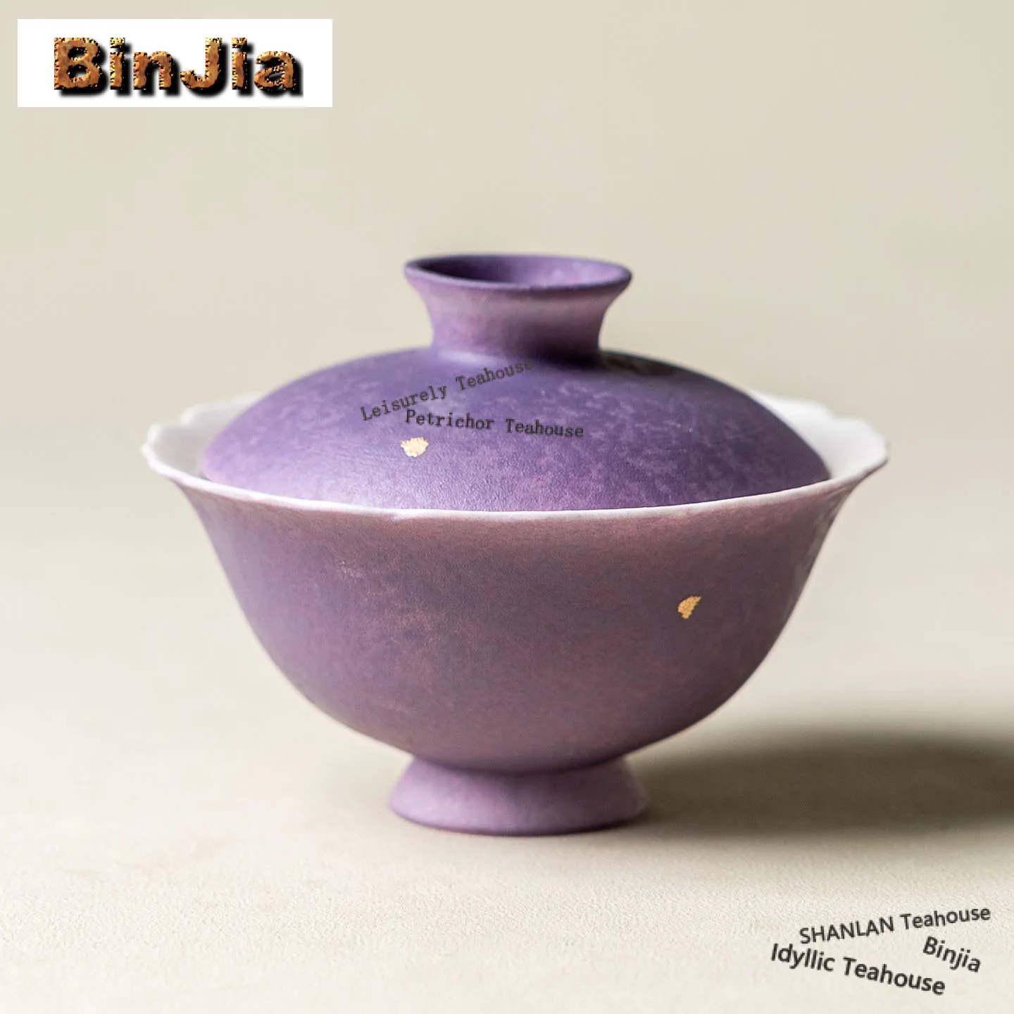 

90ml Gold Sprinkled Gaiwan Vintage Anti-scald Tea Tureen Tea Bowl with Lid Kit Tea Brewing Cover Bowl for Tea Supplies Ornaments