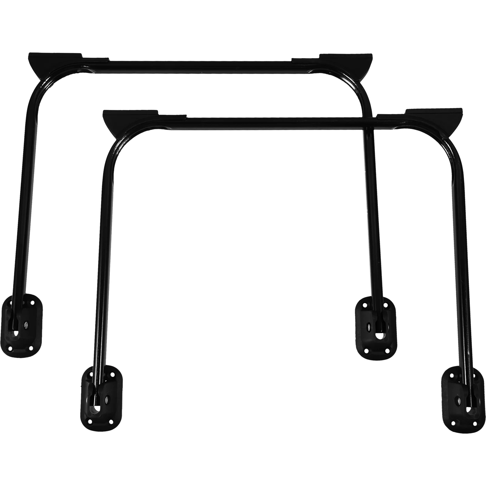  2 Pcs Table Legs Bed Desk Folding Furniture Brackets Heavy Duty Replace Iron for Shape Dining Foldable Black