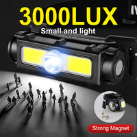 Ultra Powerful Led Headlamp Front Led Rechargeable Head Flashlight With COB Light Headlight 18650 Waterproof Camping Head Lamp