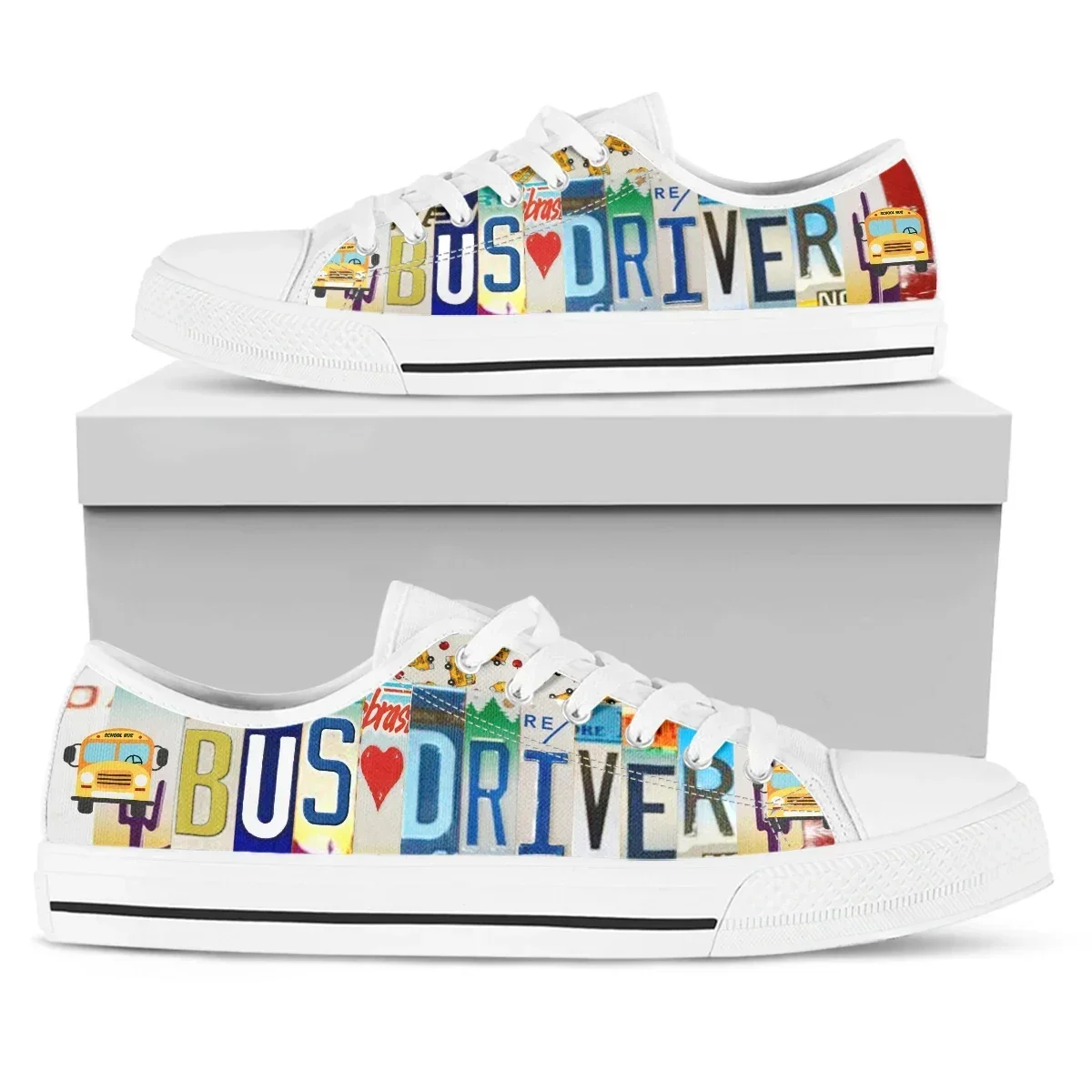 ELVISWORDS Simple Strokes Skull Pattern Radiology Printing Lightweight Outdoor Shoes English Letter Design Sole Low Top Shoes