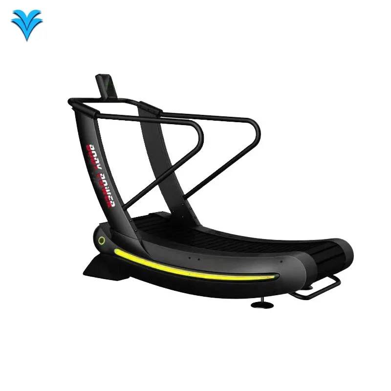 

Factory gym fitness self generating running machine assault air runner unpowered commercial curved treadmill with resistance