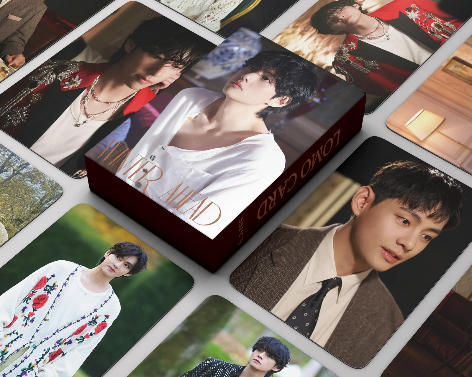 55Pcs/Set Kpop V New Album WINTER AHEAD Lomo Card Postcard Photo Print Cards Picture For Fans Collectible Cards