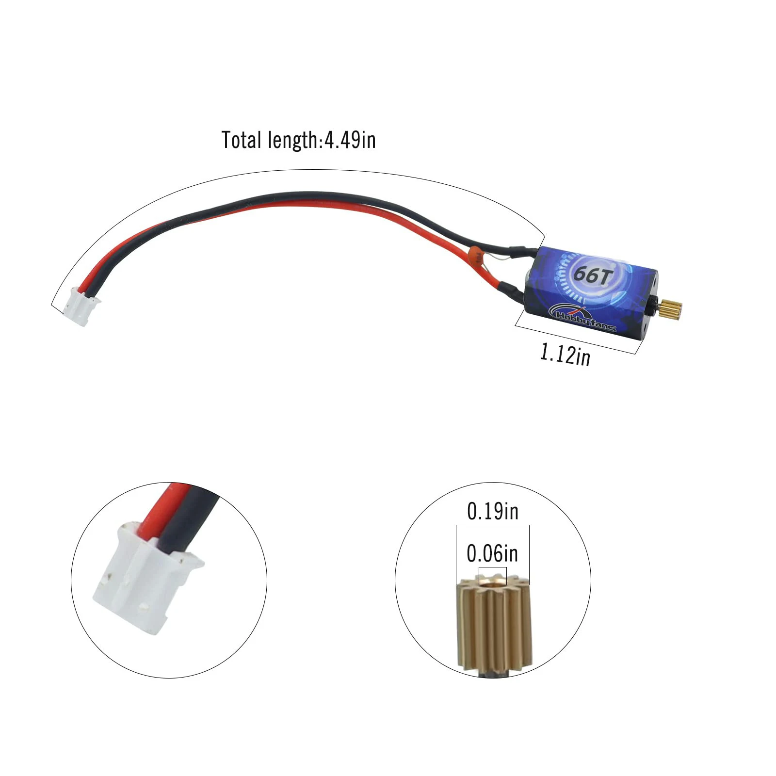 050 geborstelde motor met metalen montage Rc-rupsmotoren Vervangingsaccessoires Rc Crawler geborstelde motor 7,4 V voor Axi00001 Axi90081