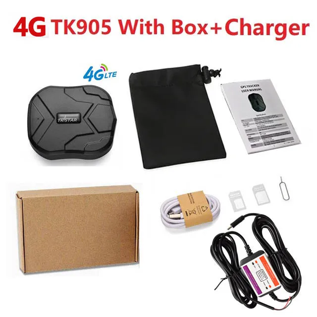 GPS Tracker Auto TKSTAR TK905 2G 4G Magneet 5000 mAh 90 Dagen Standby GPS Tracker GPS Locator waterdicht Voertuig Gratis APP