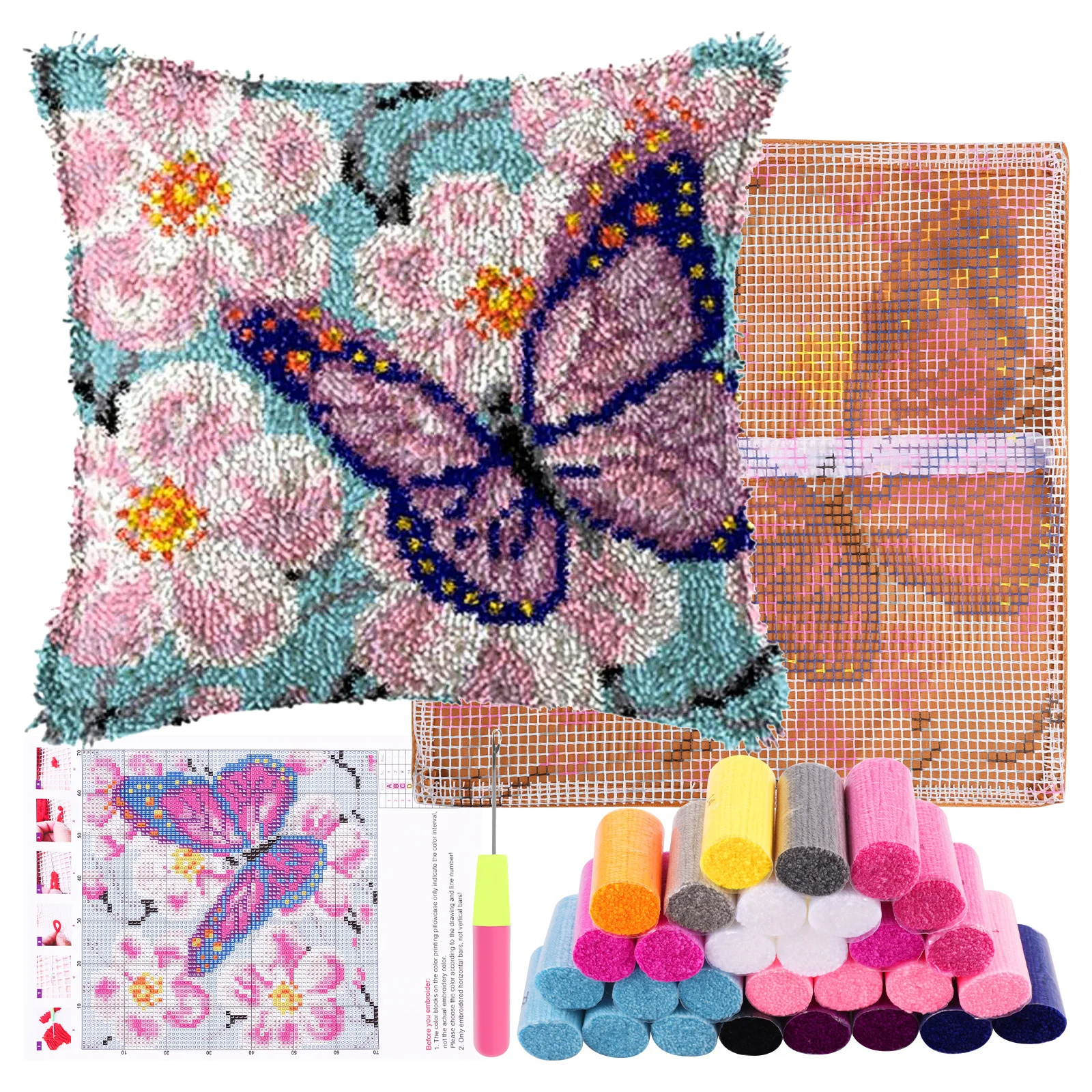 

Набор подушек с крючком-защелкой. Простой в использовании крючок-защелка. Набор «сделай сам». Практичный набор наволочек для вязания крючком. Веселый набор «сделай сам» для украшения домашнего дивана.