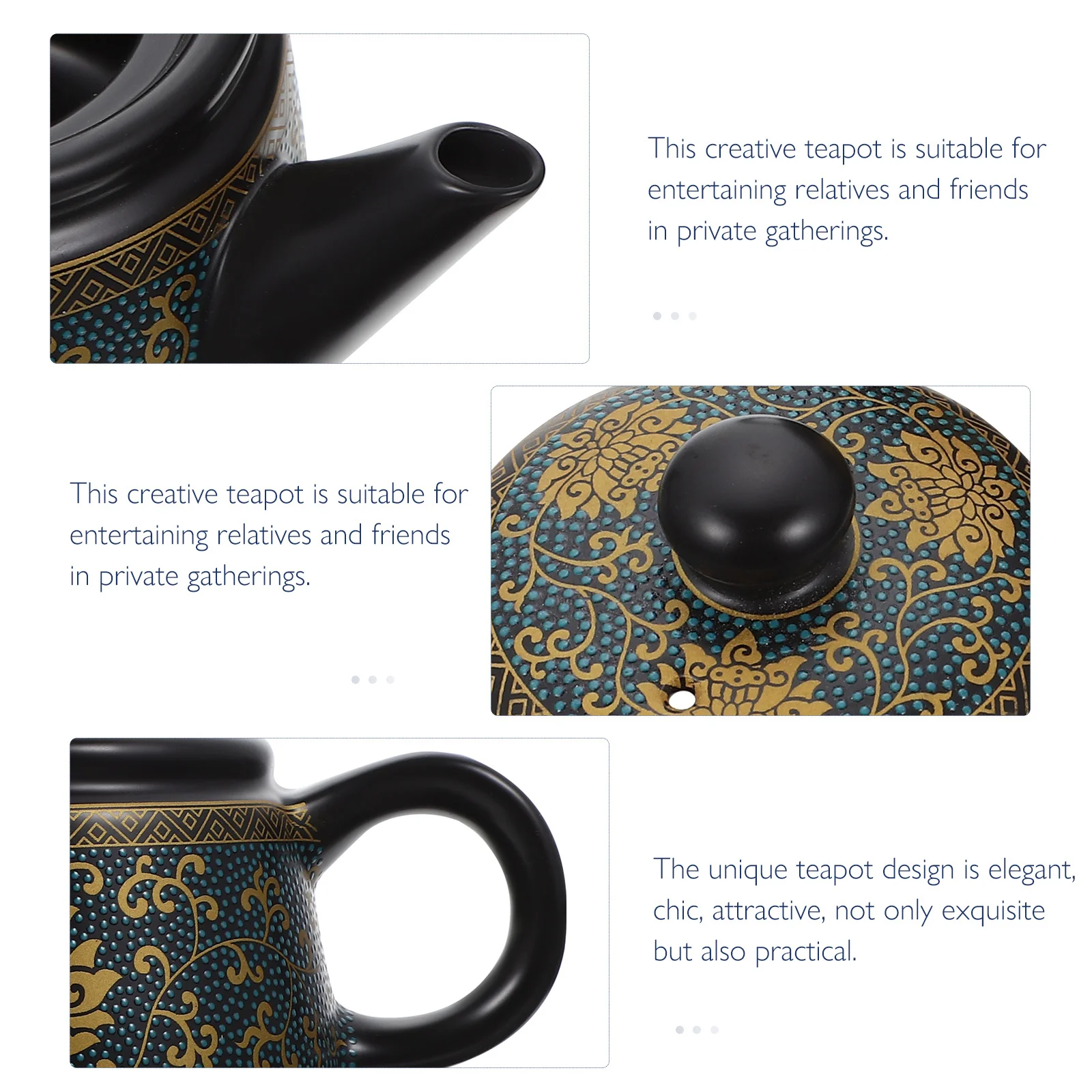 

Vintage Ceramic Teapot Creative Home Tea Maker Portable Heat Resistant Handheld Tea Kettle Ideal for Gifts and