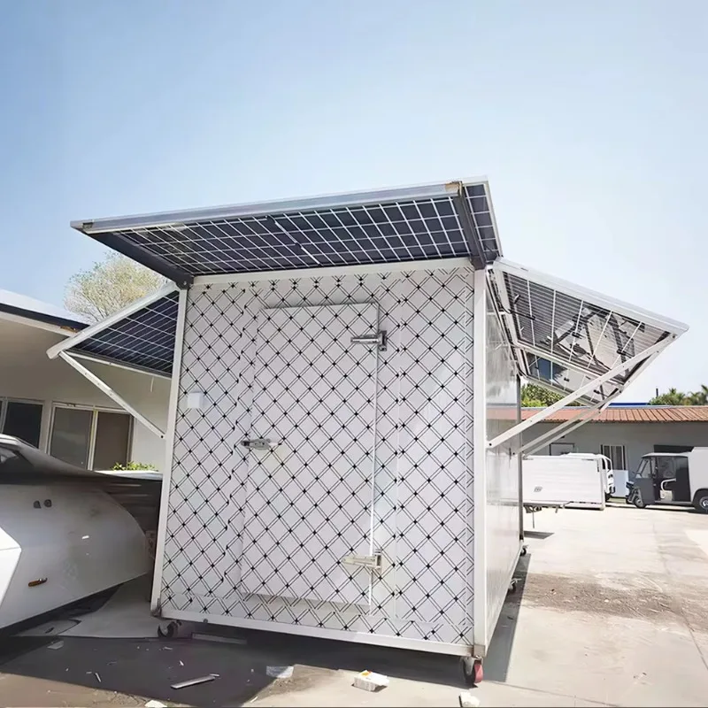 Solar Walk in Freezer Container for Meat Vegetables Fish Grid Refrigeration System Cold Room Chambre Froide Solaire Custom