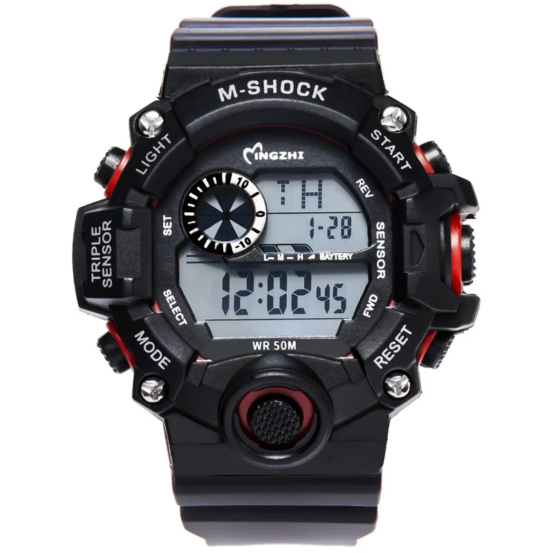 Outdoor Sports Electronic Watch Multifunctional Dual-display Chronograph Stopwatch Youth Watch Trend Student Electronic Watch