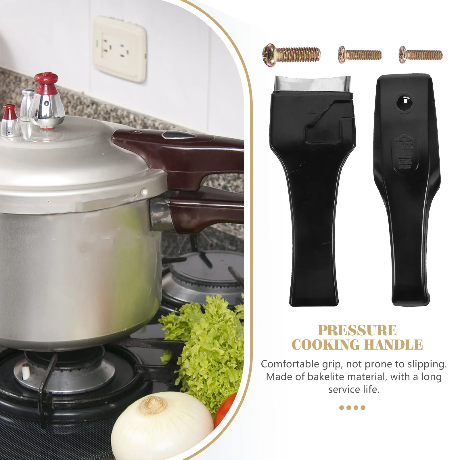 

Pressure Cooker Handle 18 22mm Replacement Bakelite Material Heat Resistant Ergonomic Design Universal Fit Daily Use Pot Lid