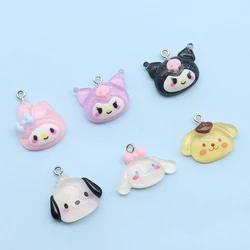 10Pcs Cartoon Rabbit Dog Resin Animal Charms for Earrings Bracelets Jewelry Making Supplies DIY Pendants Wholesale Bulk