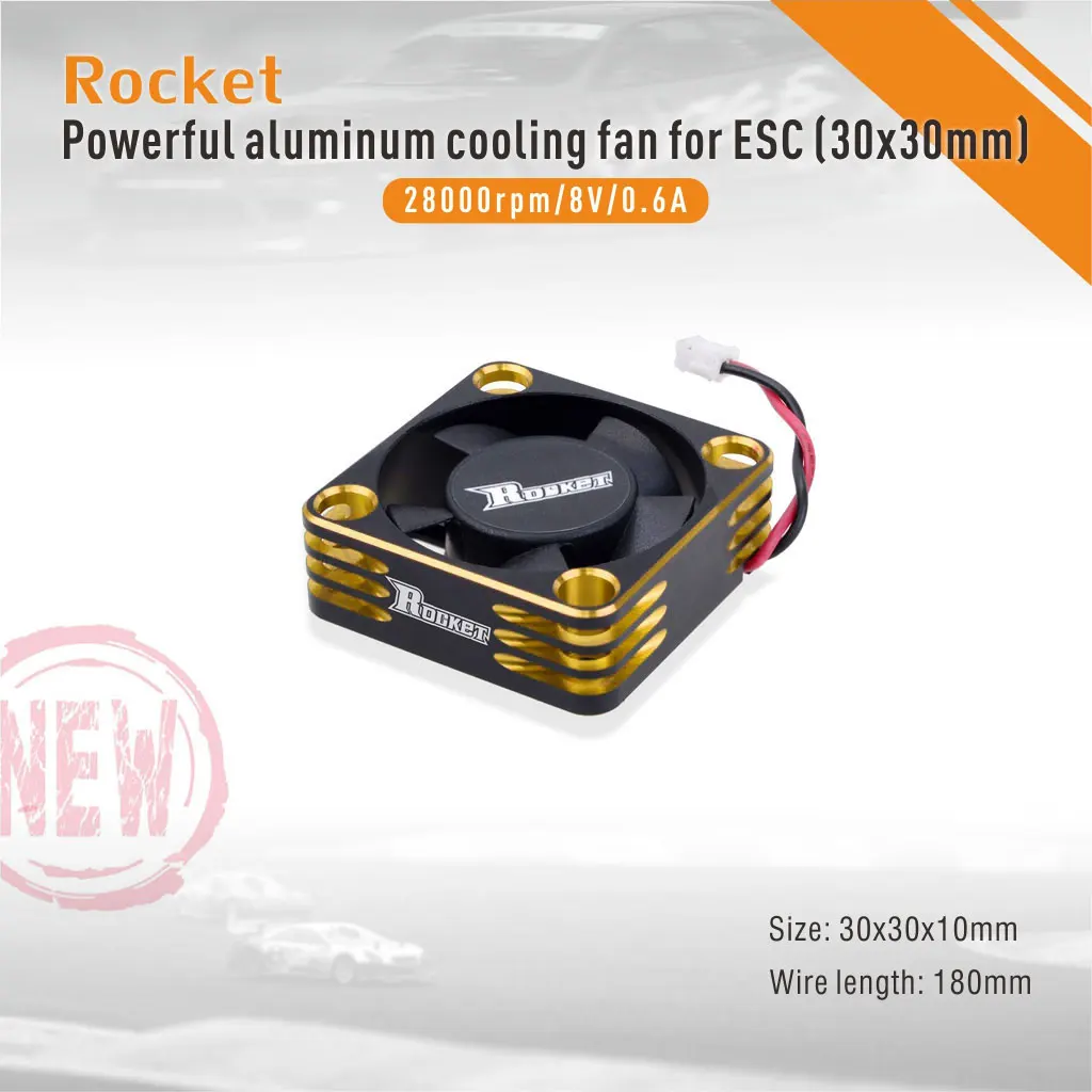 2 Stück SURPASS Rocket Kühlventilator 25mm 30mm 35mm 40mm 50mm Metall-Motorlüfter Wärmeableitungsventilatoren Abdeckung für 1/8 1/10 RC Auto Motor – Detail 10