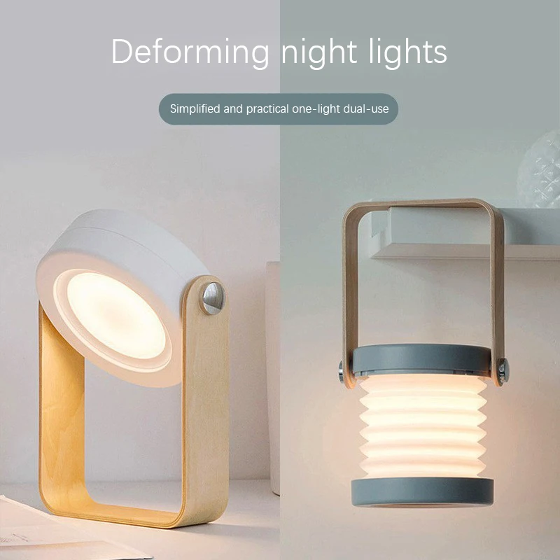 Luz de noche creativa, linterna LED plegable, lámpara de mesa de protección ocular, Usb, regalo único para el hogar, luz de ambiente, nuevo