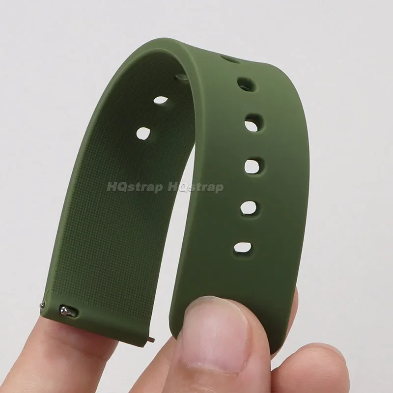 Rubber Strap 12mm 14mm 16mm 18mm 20mm 22mm 24mm Watchbands Silicone Wristband Waterproof Bracelet Quick Release Colorful Band