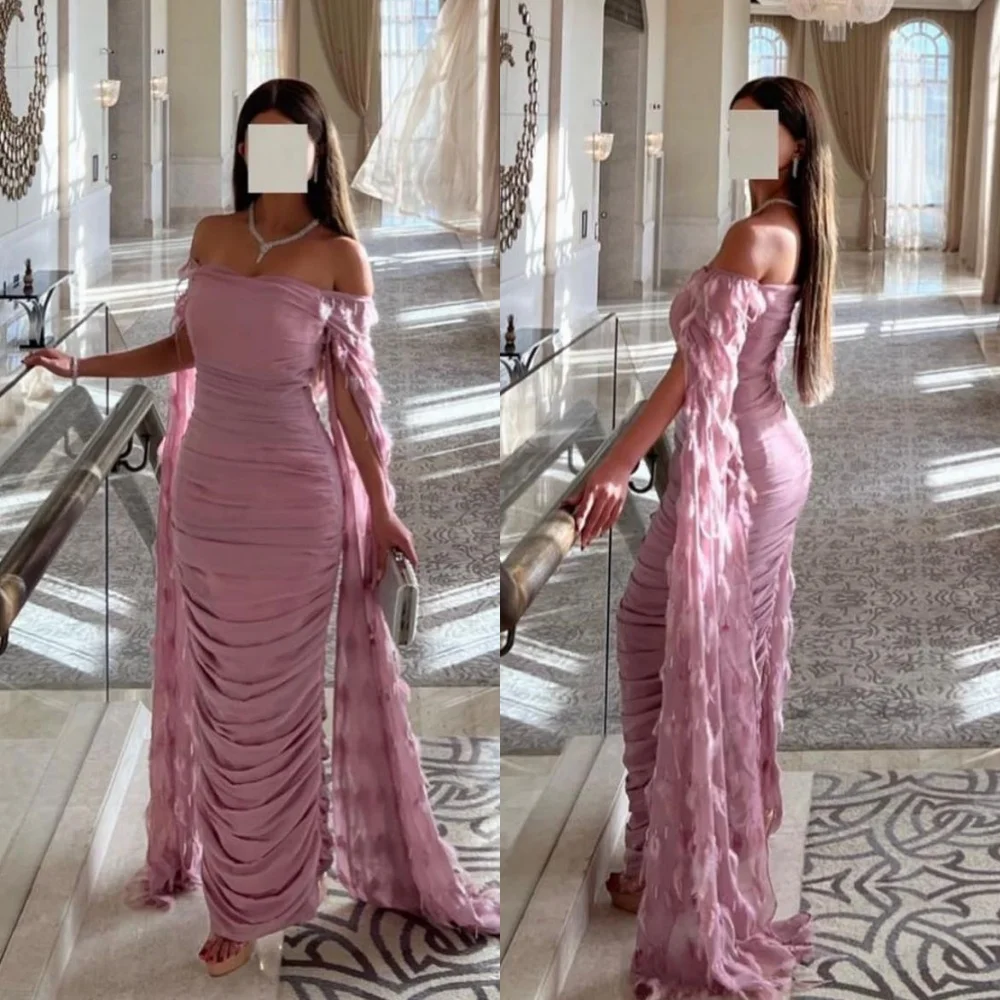 

Customized Exquisite Off-the-shoulder Sheath Quinceanera Dresses Draped ChiffonFormal Occasion Gown vestidos de quinceañera esti