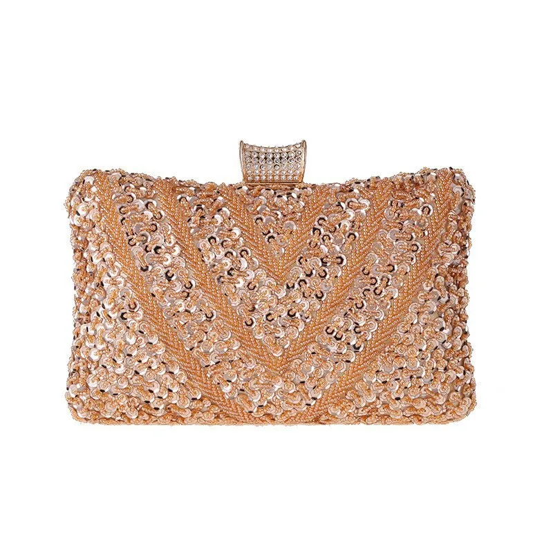 

Luxy Moon Women's Clutch Bag Apricot Pearl Evening Clutch Purse Luxury Women Handbag Handmade Wedding Party Shoulder Bag