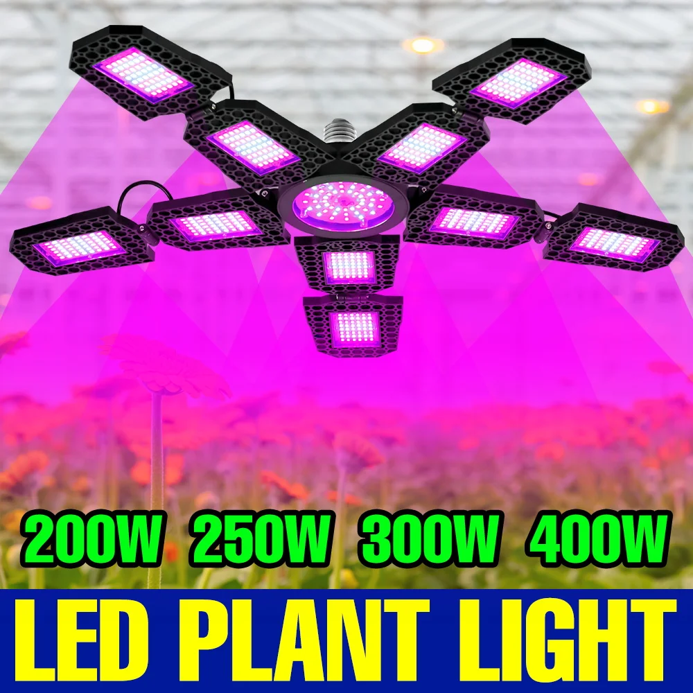 

400W LED Full Spectrum Grow Light Bulb Indoor Flower Vegetables Plant Cultivation Lamp E27/E26 Greenhouse Tent Fruit Hydroponics