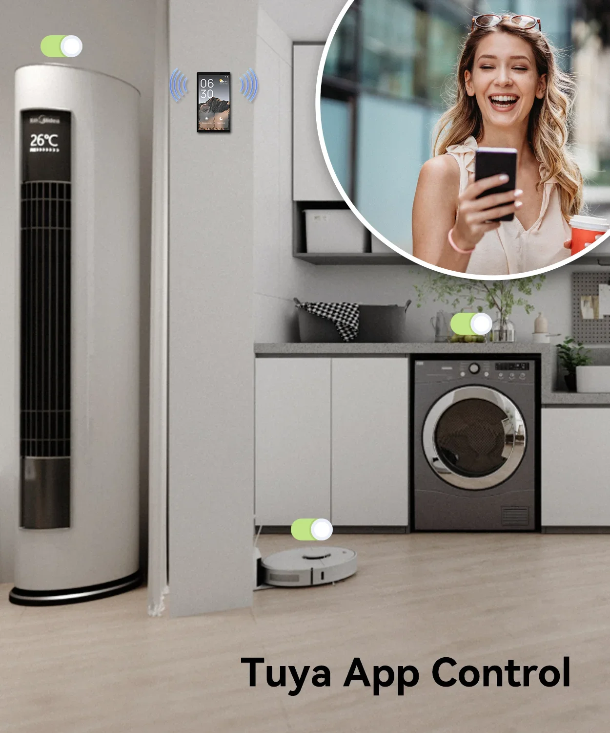 TUYA Smart home OEM smart APP WIFI zigbee Alexa 5inch US  central Control Panel