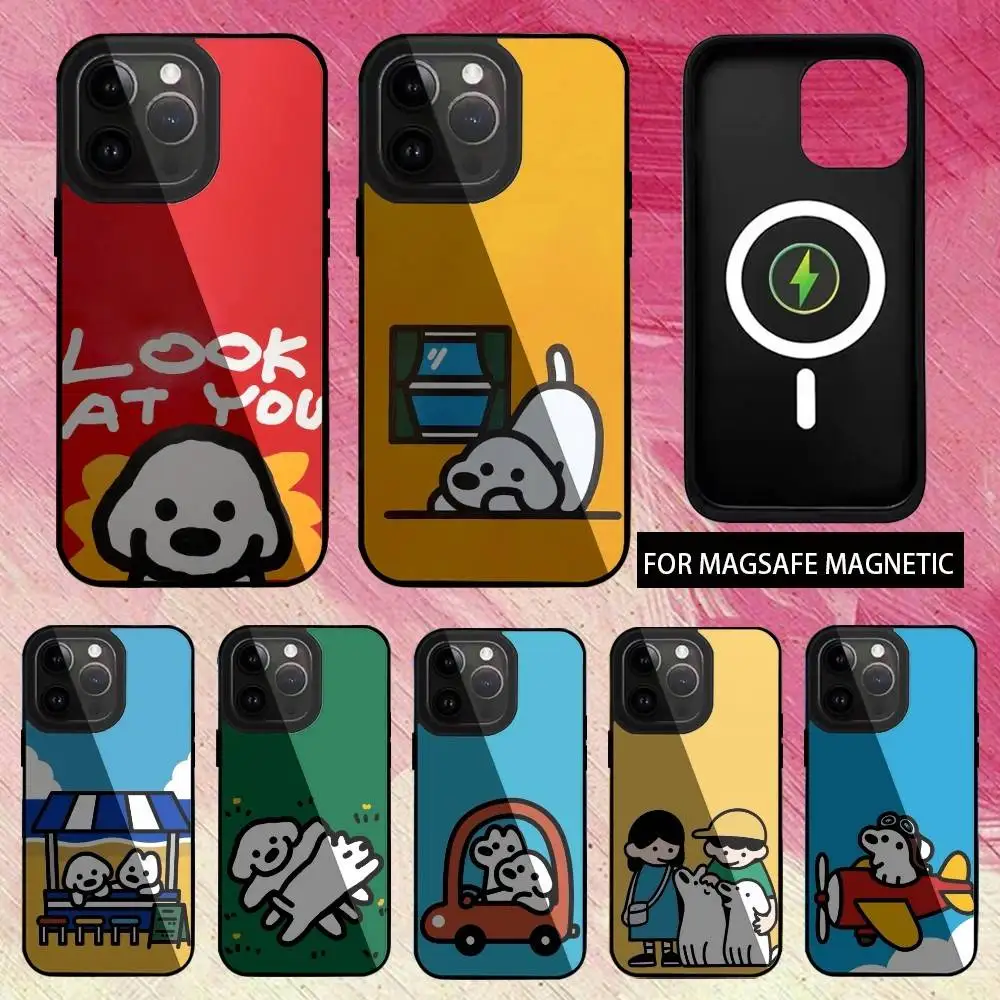 

Cute Matsui Art Phone Case For iPhone17,16,15,14,13,12,11 Plus,Pro Max Magnetic Magsafe Wireless Charging
