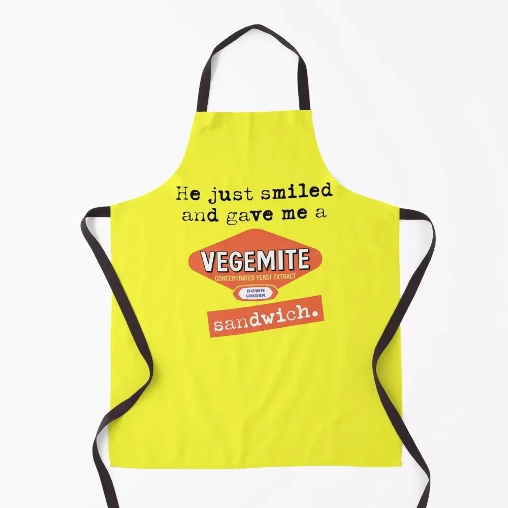 

He just smiled and gave me a Vegemite sandwich Apron Kitchen Things For Home Customizable Restaurant Apron