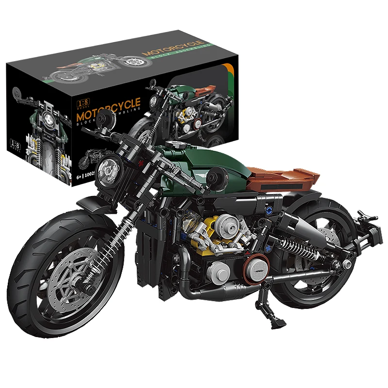 Klassieke 1:8 Super Motor Bouwstenen Sets City Racer Motorfiets Technische Blokken Speelgoed Cadeaus voor Kinderen Jongens Volwassen 600 + stuks